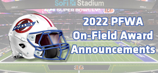 PFWA to announce 2022 On-Field Awards January 23-27